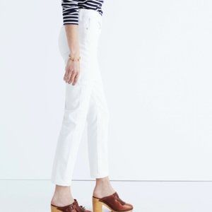 Madewell straight leg crop jeans white